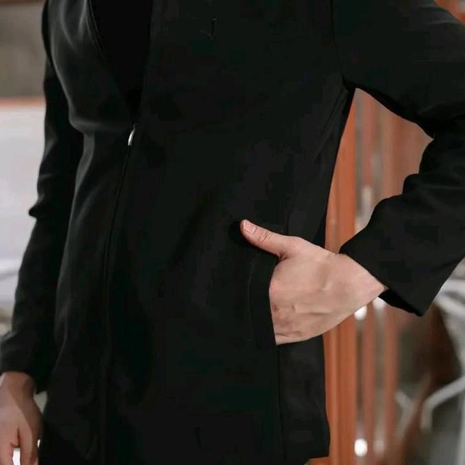 KILLONG DENIM_JASKET HITAM PRIA-JAKET SLIMFIT-JAS SANTRI-JAKET SEMI JAS-JASKET PRIA TERBARU murah