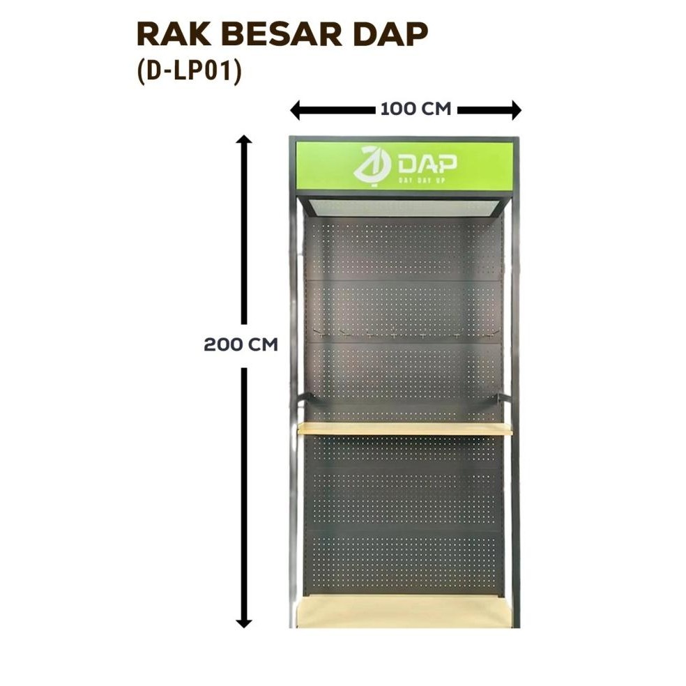 ready RAK DAP SEDANG / RAK PAJANGAN ACCESSORIES 200 x 100 x 30 cm RAK DAP