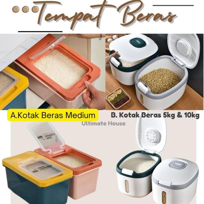 

Terlaris Box Serbaguna Rice Barrels Kotak Penyimpanan Beras Tepung Medium