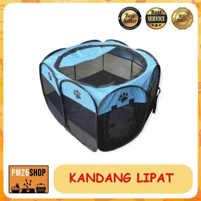 KANDANG LIPAT PORTABLE PAGAR TENDA ANJING KUCING