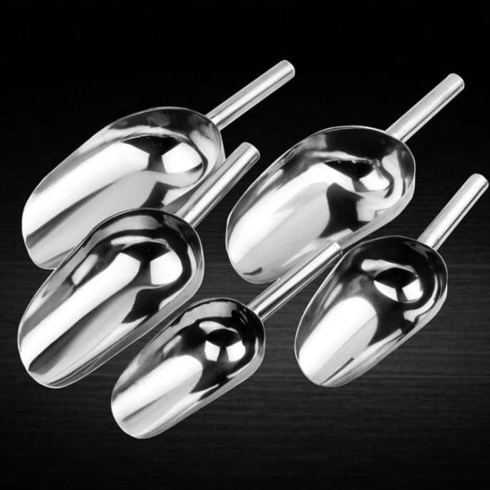 

Terlaris Sekop Es Beras Kacang Tepung Ice Scoop Stainless Steel Shovel Serokan