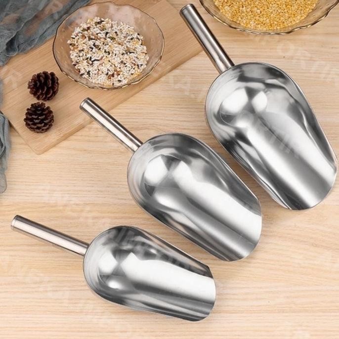 

Terlaris Sendok Es Batu Stainless Steel Skop Sekop Serokan Tepung Biji Kopi Kacang Gula Beras Stanlis Tu