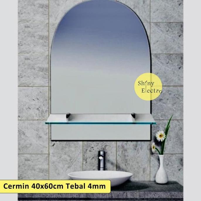 cermin tatakan 40x60cm oval kaca kamar mandi / hotel wastafel dinding