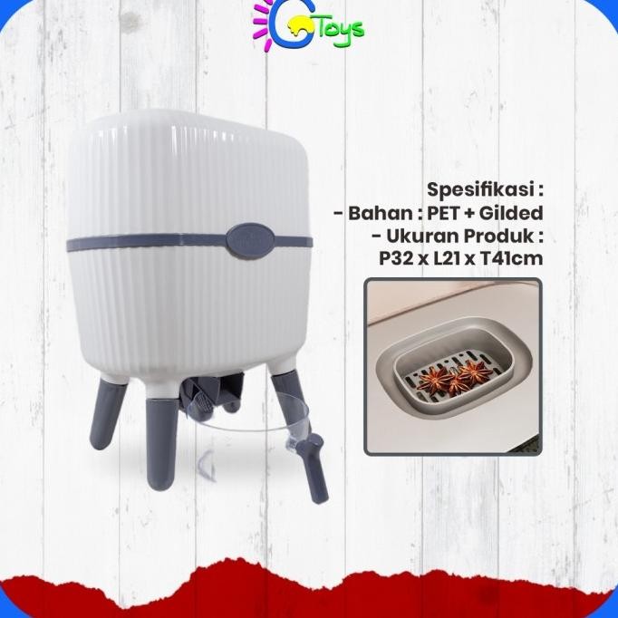 

Terlaris Cr-C841 Dispenser Beras 12Kg Tempat Beras Estetik / Kotak Penyimpanan Makanan Kacang Tepung / Wadah Beras Rice Box Storage Perlengkapan Dapur