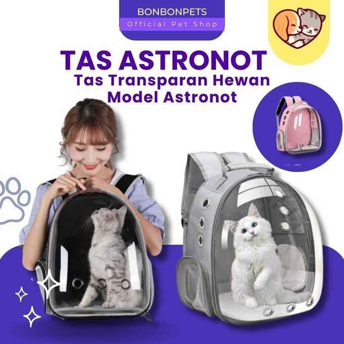 NEW Tas Ransel Astronot Kucing Transparan Tas Astronaut Kucing Besar Pet Accessories Tas Kucing Astr