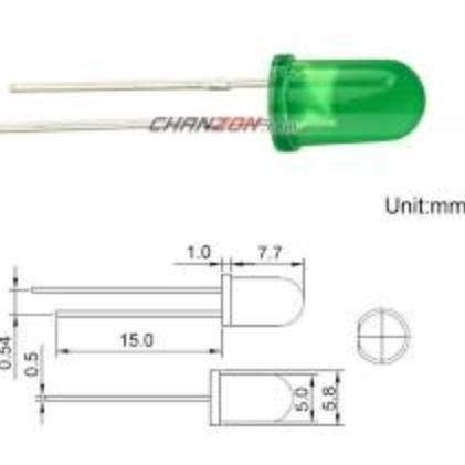 Led F5 Green / Led 5mm Hijau