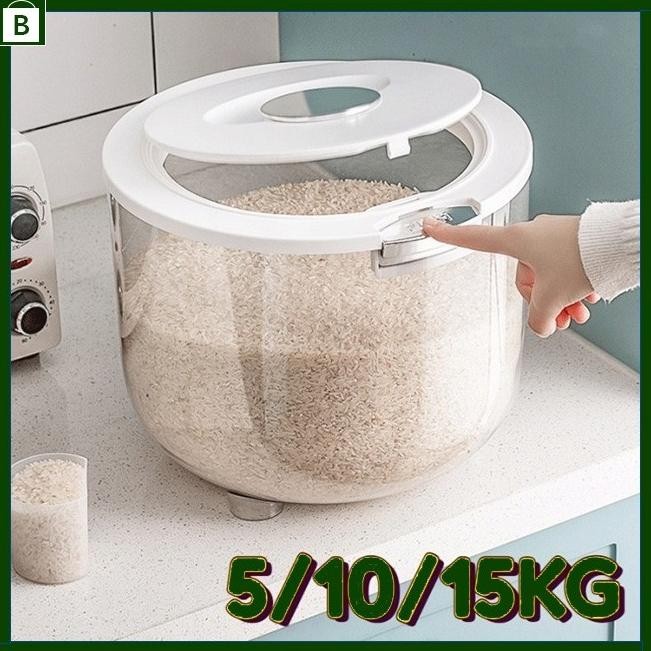 

Terlaris 5/10/15Kg Tempat Beras Kotak Penyimpanan Kacang Tepung Makanan Rice Box Storage / Kotak Penyimpanan Beras