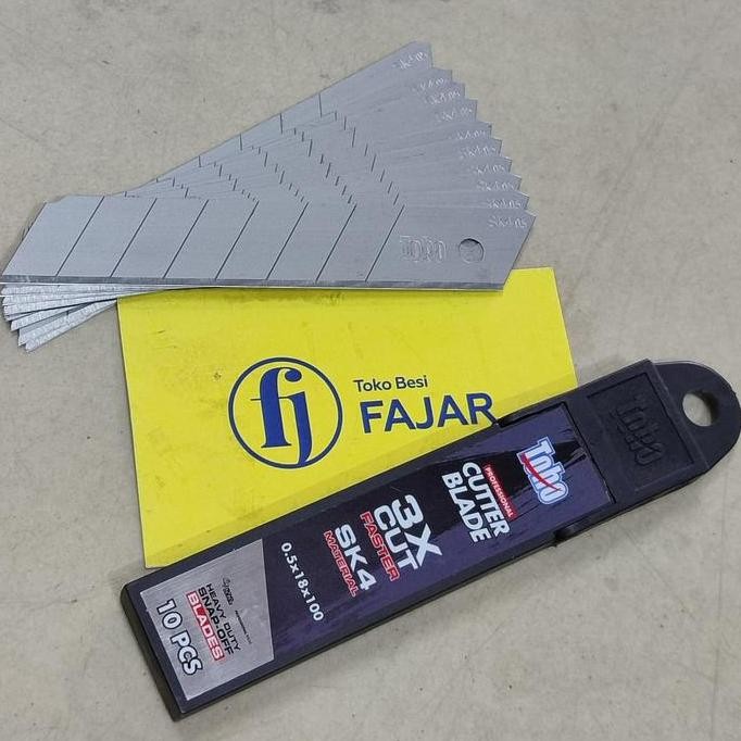 

Ready stock] Isi pisau cutter TOHO Cutter Blade 3 X Cut Faster LEBIH TAJAM material SK4 steel isi 10 pcs