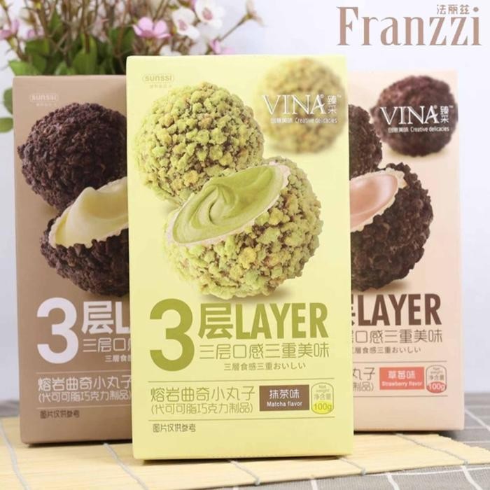 

Vina Franzzi / Wafer Salut Bulat Isi Krim / Wafer Balls Choco Cream Varian Rasa / 100Gr