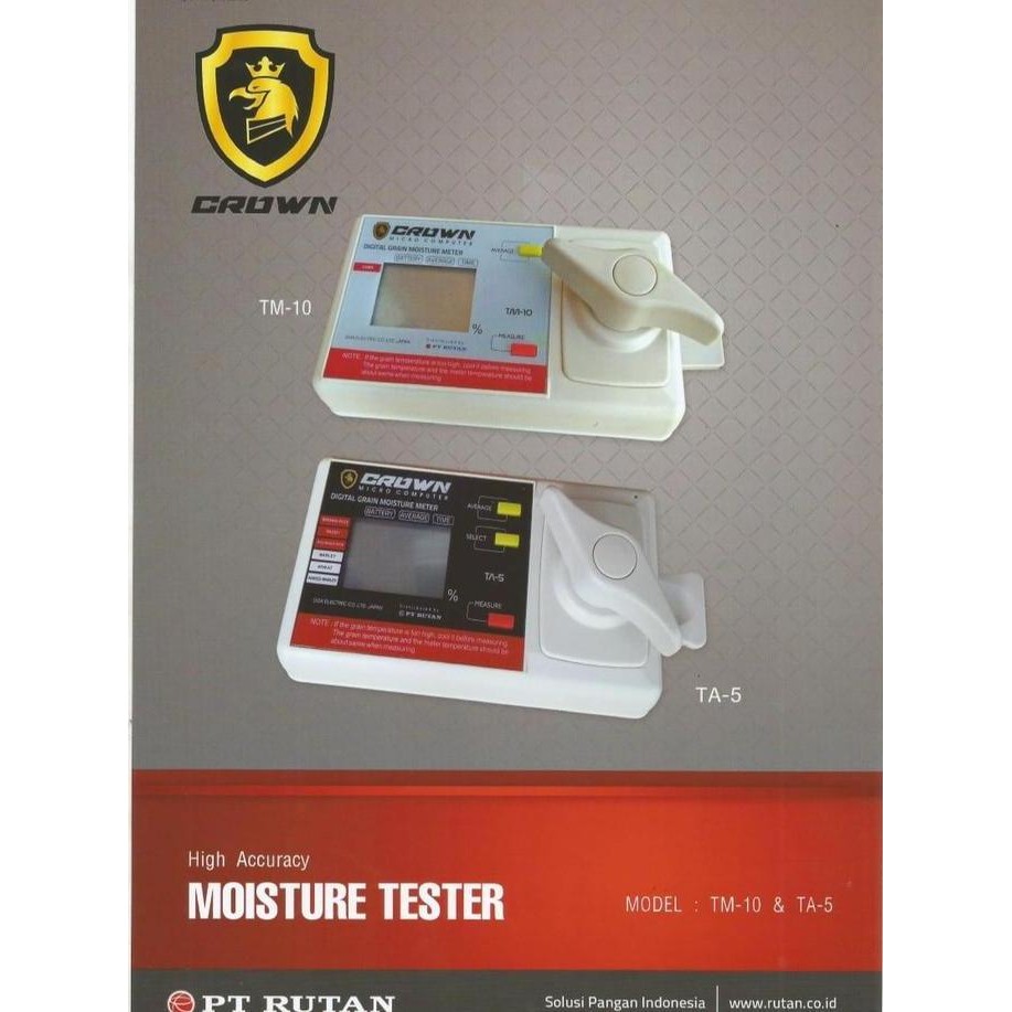 

Terlaris Alat Ukur Kadar Air Kelembaban Padi Gabah/Moisture Tester Crown Ta-5