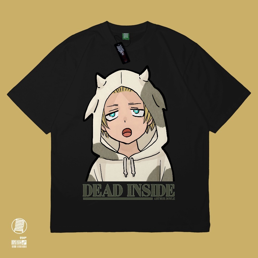 T-Shirt Arthur Boyle Fire Force Dead Inside Anime Manga Wibu Jepang Kaos DJA CLOTH TEE