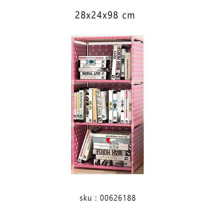 Rak Buku /Lemari Baju Bongkar Pasang / Lemari Portable / Rak Lemari Anak Besi