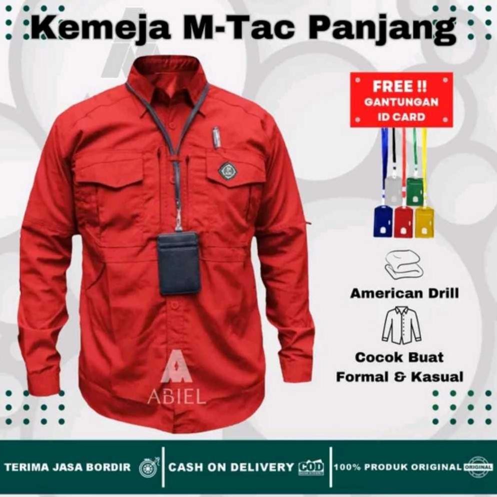 Ur37 An85 (DIKIRIM DARI BANDUNG) Kemeja Tactical Pria Baju Tactical Lengan Panjang Cowok Atasan Kerj