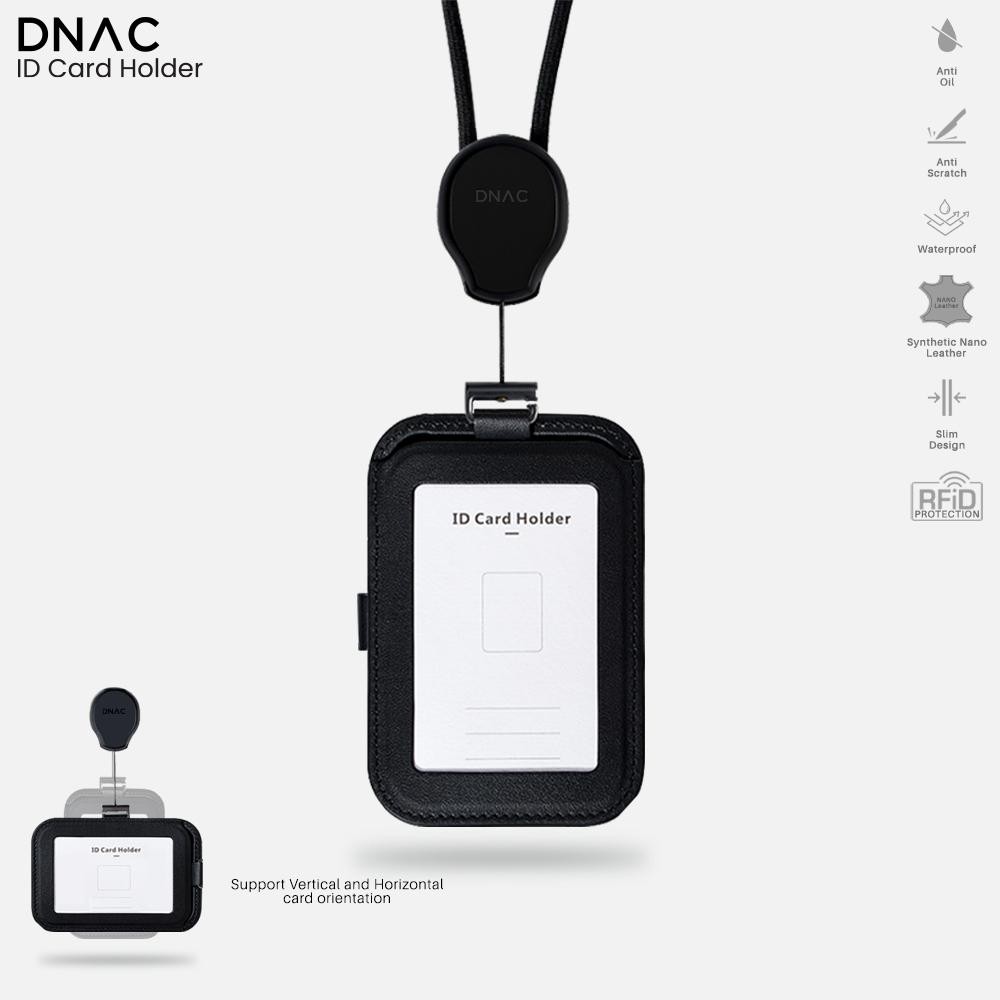 

NEW PRODUCT DNAC ID CARD HOLDER AND CARD SLOTS WITH RIBBON LANYARD - BLACK SIENNAOUTLET487
