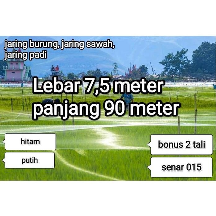 

Terlaris Jaring Padi, Jaring Burung 3 Inci Senar 015 Lebih Tebal Bonus 2 Tali, Jaring Sawah, Jaring Kelelawar,