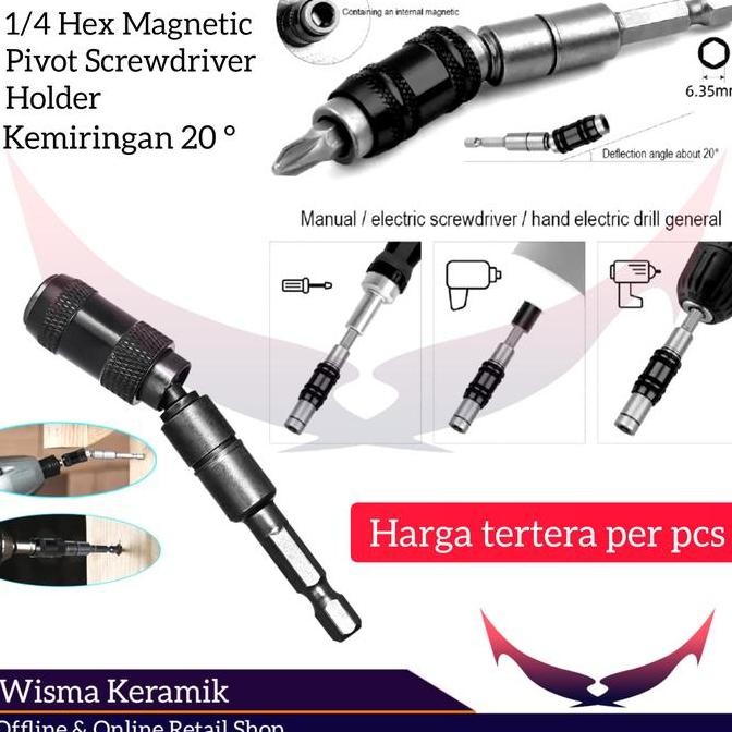 Adapter Flexible drill Extension sambungan mata bor pivot bit 1/4 BEST SELLER