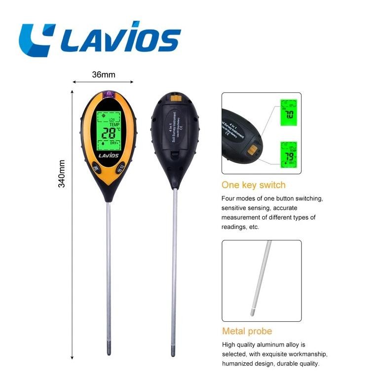 WK ph meter tanah digital / 4 in 1 soil analyzer