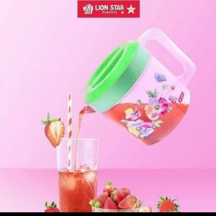Kualitas terbaik] Eskan Water Jug Kulkas Pitcher Minuman Plastik Awet Kuat Tebal Tahan Panas Premium