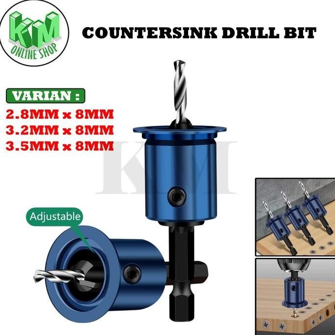 Mata Bor Hole Saw Alat Sembunyikan Sekrup ke Dalam Mata Bor Alat Limited Countersink Bit ASLI