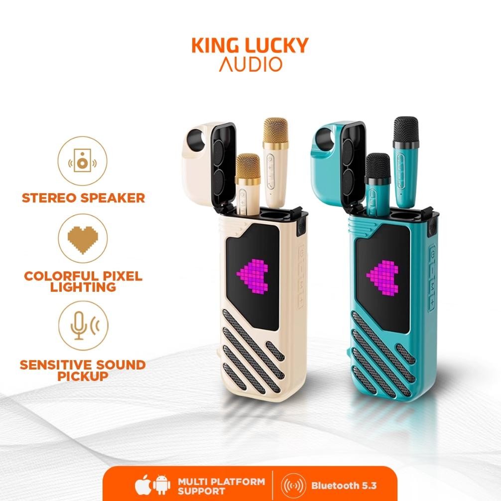 ty-35 t-56 KINGLUCKY K18 PRO Speaker Portable Wireless 2Mic 1Set Karaoke Mini Bluetooth | Salon Kara