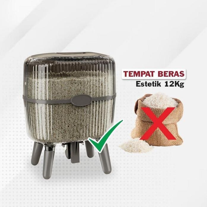 

Terlaris Rice Box Storage Dispenser Beras 12Kg Tempat Beras Estetik / Kotak Penyimpanan Makanan Kacang Tepung Multifungsi / Wadah Beras Abl C841