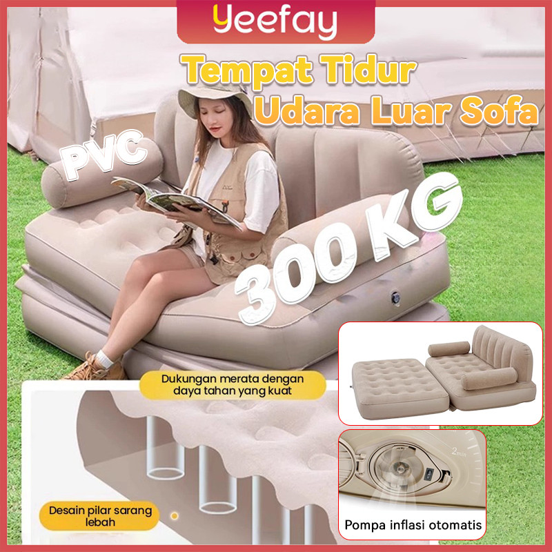 ⭐Best Seller⭐Tempat Tidur Udara Luar Sofa/PVC sofa santai luar ruangan/Tempat Tidur Keju Tiup /tiup 
