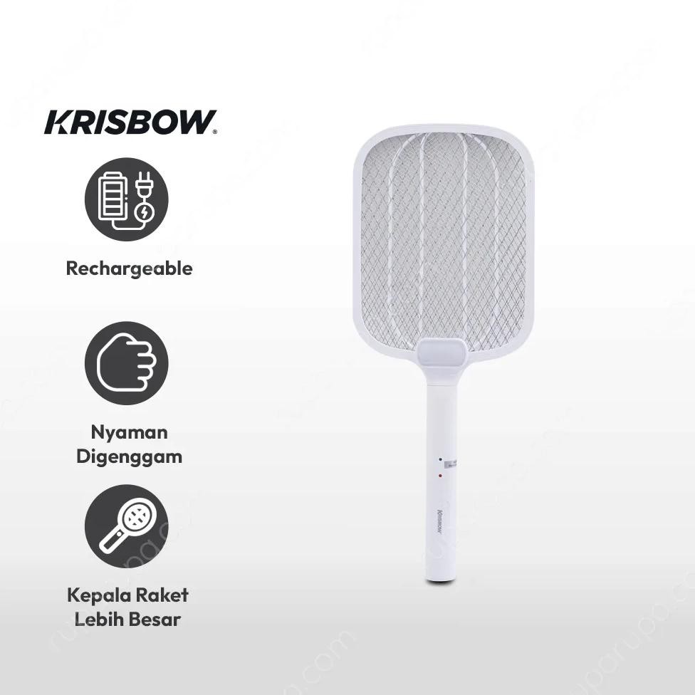 [Bisa Senter dan Batre Charge] Raket Nyamuk Krisbow Murah Bagus Terbaik Listrik Pembasmi Nyamuk