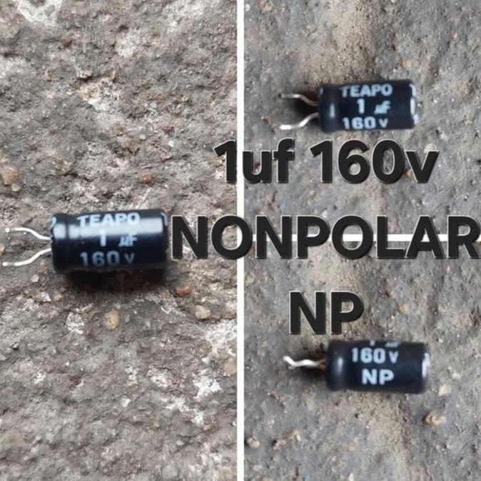 Update (2) ( 1 uf 160v NP NON POLAR  ) 1UF 105 100V 160V  ELKO ELCO TAMPA POLARITAS MIKRO MICFO FARA