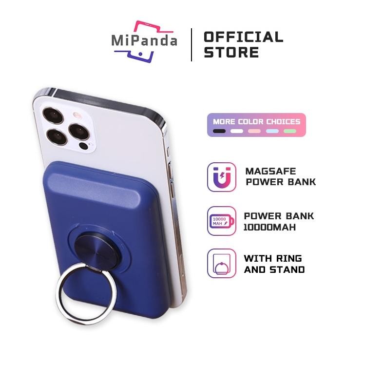NAMPOL Mipanda Magsafe PowerBank 10000mAh Mini Fast Charging Wireless Battery Pack Untuk IPhone11 Pr