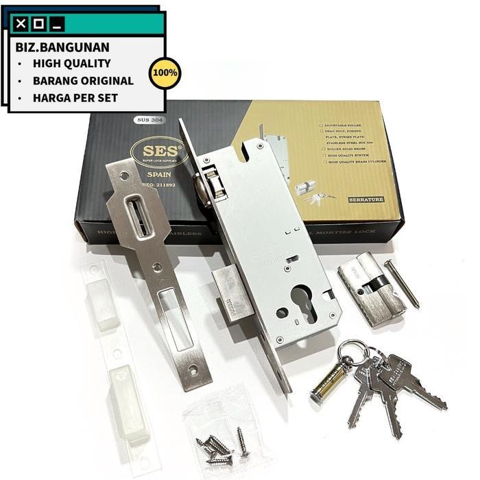 Body Pelor Ses 2036-40Mm Putih - Kunci Pintu Ganda Kupu Tarung Original Dan Terpercaya