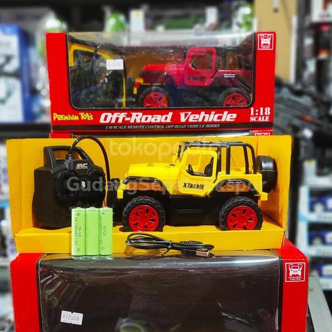 Diskon Mainan Mobil Remote Control Jeep 1:18 Jeep Wrangler Baterai Recharge