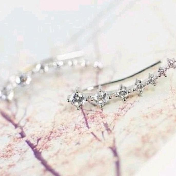 GC ANTING GIWANG TUSUK BERLIAN SIRCON PANJANG ANTING TUSUK MUTIARA PANJANG BERLIAN