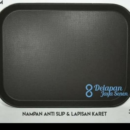 *#*#*#] Nampan Hitam Segi AntiSlip Besar Jumbo Saji Makanan Minuman Resto Cafe