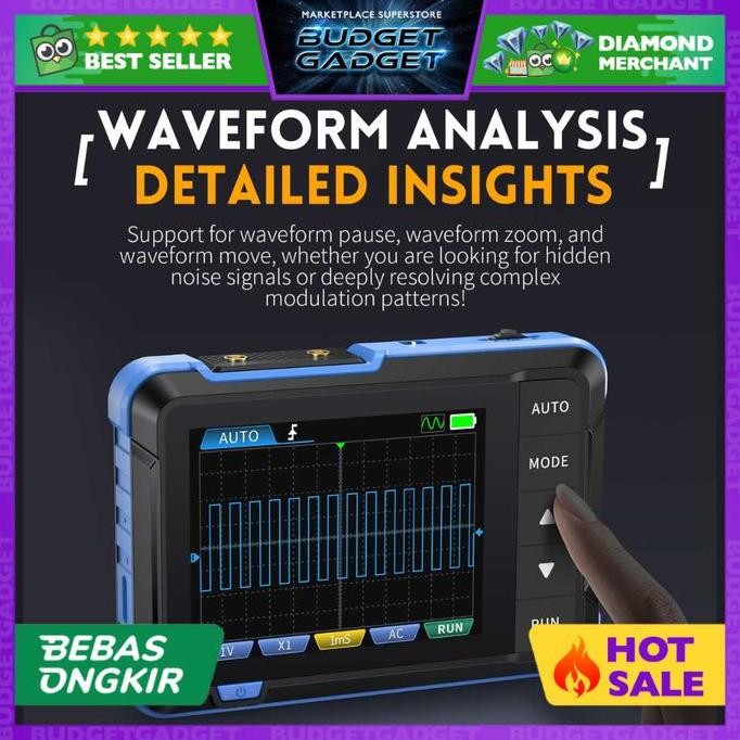 Fnirsi Dso153 Oscilloscope Digital Handheld Portable 5 Ms/S 1000Mah Osiloskop Digital Portable