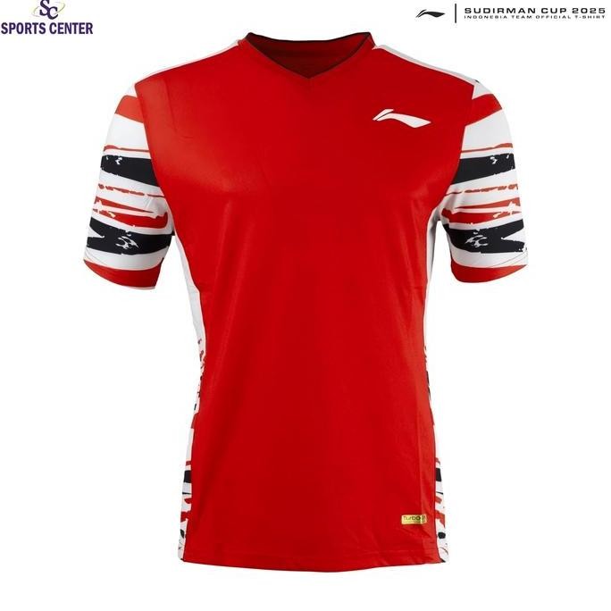 Produk Baru New Kaos / Jersey Badminton Lining Player Series Sudirman Cup ATSUB29-2 / ATSUB29 Red