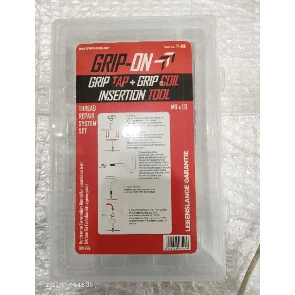 RECOIL SET M6x 1 BAUT 10 MM GRIP ON HELICOIL SET BAUT 10 GRIP ON