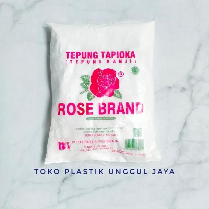 

Terlaris Tepung Tapioka Rosebrand, Tepung Kanji, Aci 500Gr