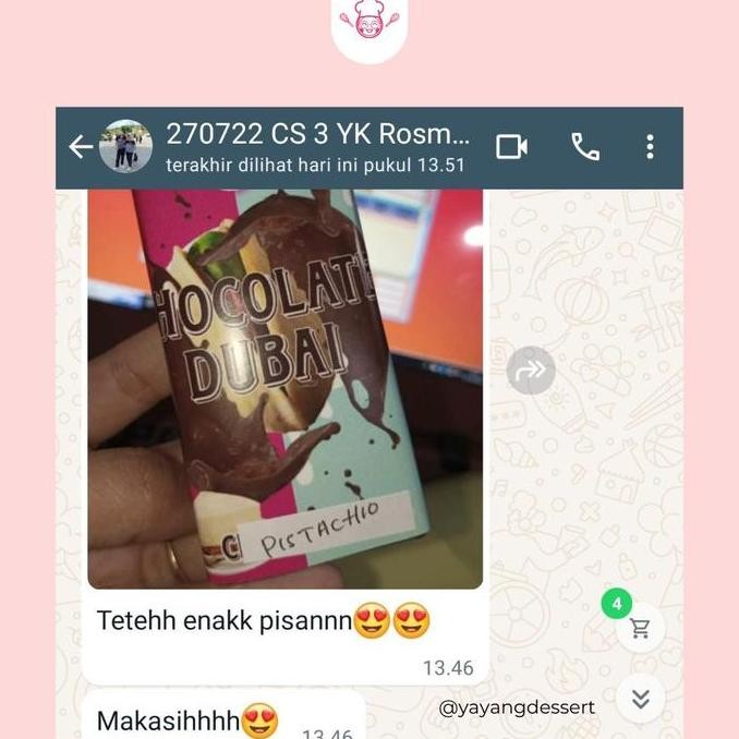 

Mini Coklat Dubai Kunafe Pistachio 40g MINI - Yayang Dessert dubai chocolate