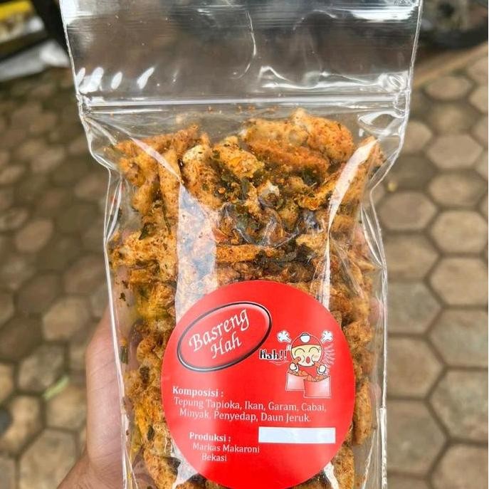 

Basreng pedas daun jeruk 250gr food snacks goreng keripik dena