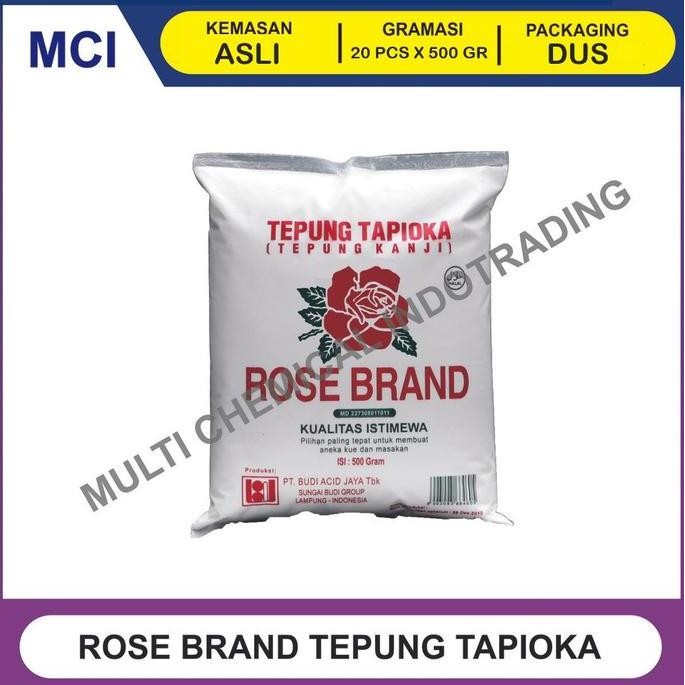 Terlaris Tepung Tapioka Rose Brand 500 Gr - 1 Dus 20 Pcs / Tepung Sagu Kanji