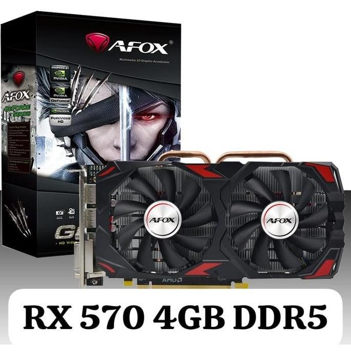 VGA Afox RX 570 4GB DDR5 - AFOX Radeon RX 570 4GB 256 Bit Dual Fan