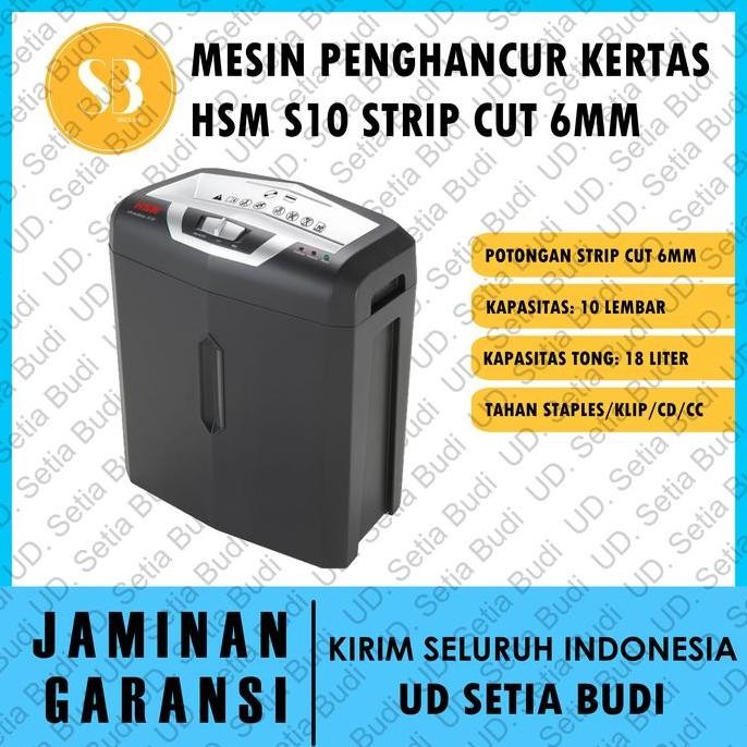 

TERBARU - Mesin Penghancur Kertas HSM S10 Strip Cut 6.0 mm