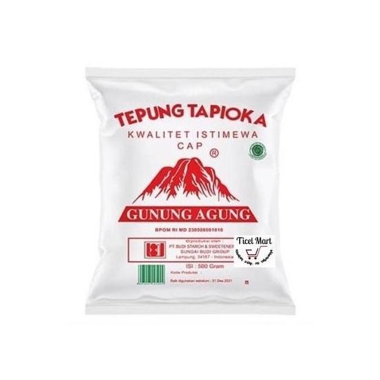 

Terlaris 500Gr| Tepung Tapioka Gunung Agung | Tepung Kanji Aci Sampeu | Sari