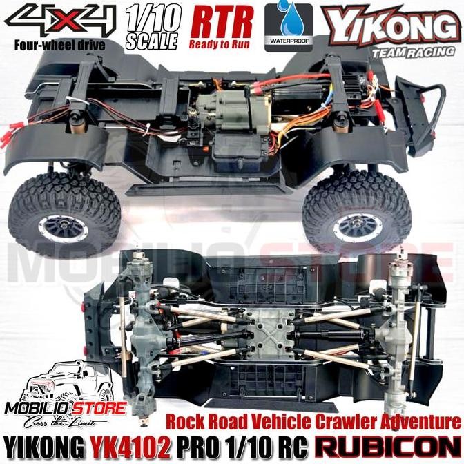 Miliki Yikong Yk4102 Pro 1/10 Rc Rock Road Vehicle Crawler Adventure Rtr