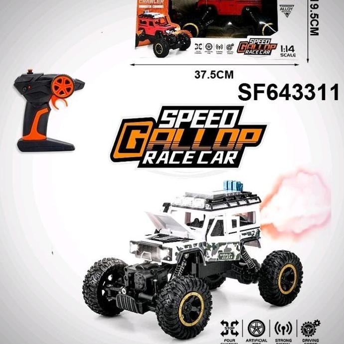Diskon Original Rc Jeep Jimmy Spray [Free Baterai Remot] 2.4Ghz Body Metal Roda Karet Rc Offroad Mai