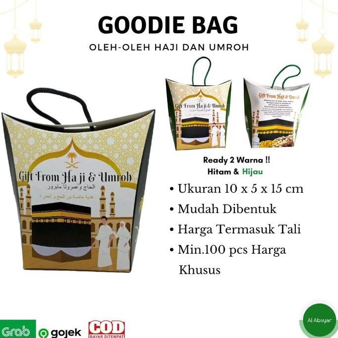 

Paket Oleh Oleh Haji dan Umroh Goody Bag Kismis Kurma Zamzam Coklat