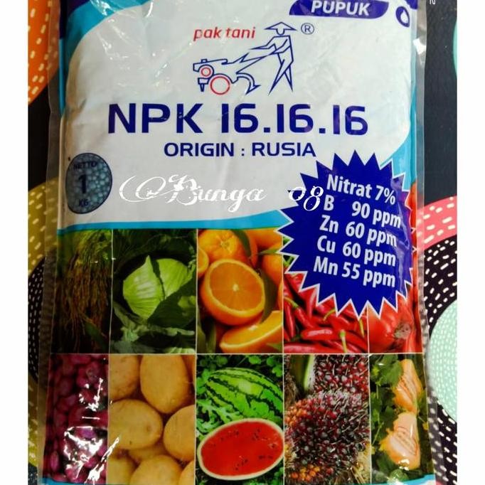 

Terlaris Pupuk Pak Tani Npk 16 16 16 Origin Rusia 1Kg