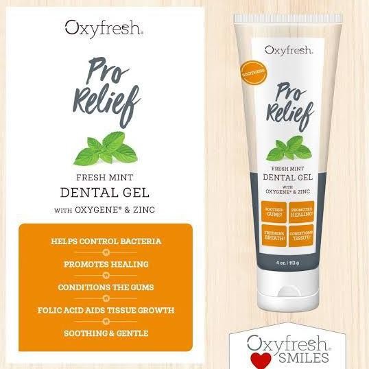 Oxyfresh gel 4oz / dental gel / oxygene pro relief