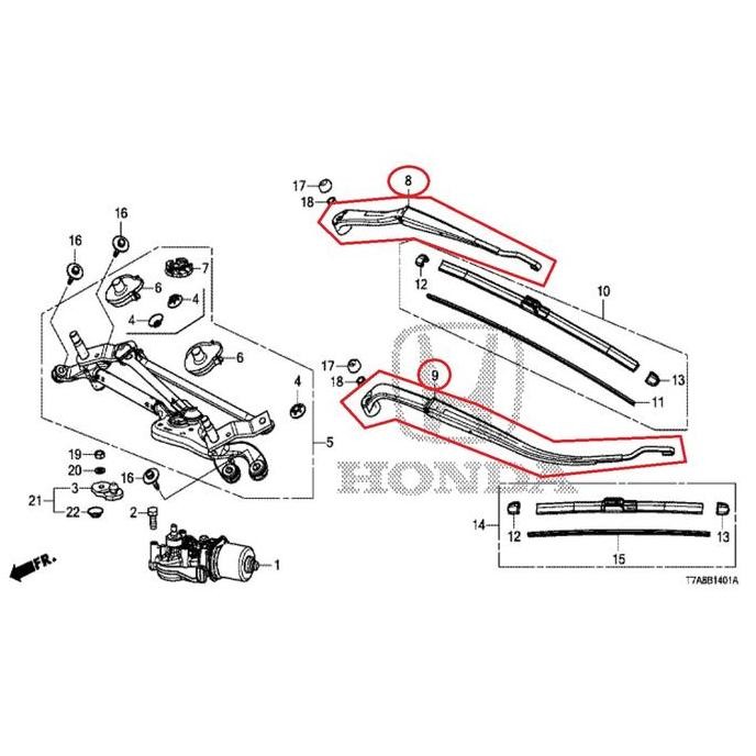 New Gagang Wiper / Arm Wiper Depan HRV 2015-2021 Original