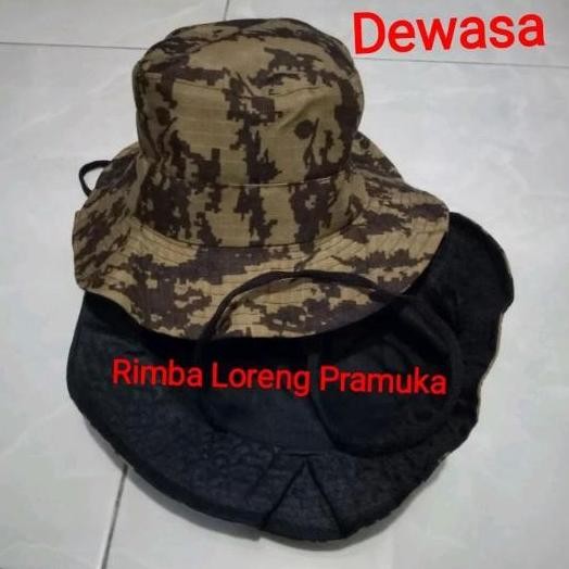 Premium Topi Pramuka Rimba Loreng Topi Lapangan Loreng Topi Rimba Loreng Pramuka Promo